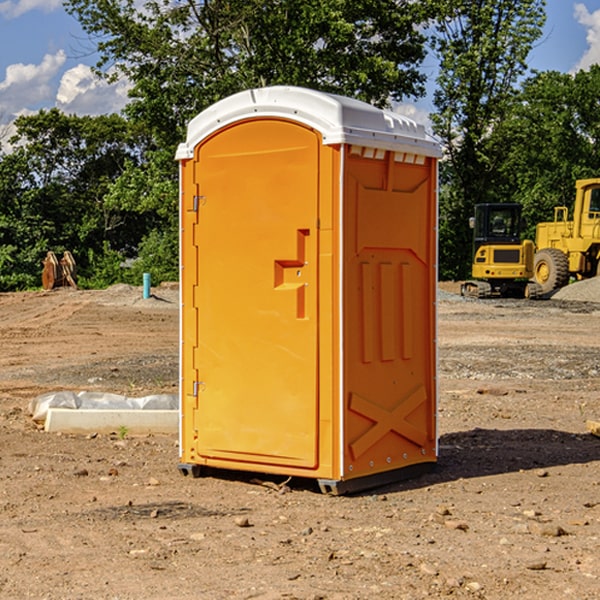 how often are the portable restrooms cleaned and serviced during a rental period in Roanoke Louisiana